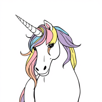 Sary an-tsary: Unicorny – Unicorn miaraka amin’ny volon-kolontsaina rafitra,