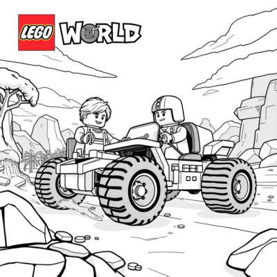 Coloring Book: Lego Worlds – Fiara Mifangaro avy amin’ny bricks