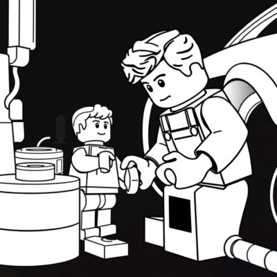 Coloring Book: Mechanic LEGO Manao Auto