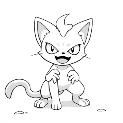 Koloarovana: POKEMONY – Meowth mikasa tsindry