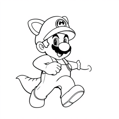 Famp coloring: Super Mario – Mario amin’ny fitafiana tanooki