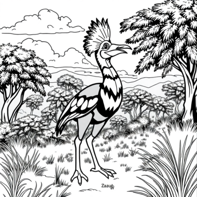 Fikasam-p coloring: Zazu mitazona ny savanna