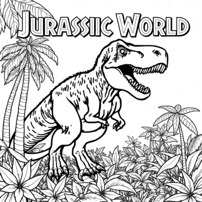 sary coloring Jurassic World