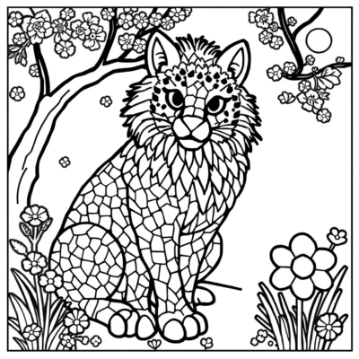 Coloring book: mozaika coloring book for kids