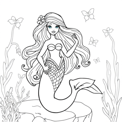 Coloring Books Barbie Mereny