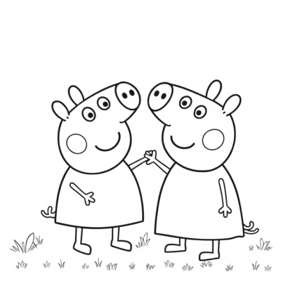 Peppa Pig Coloring Pages Ho printy
