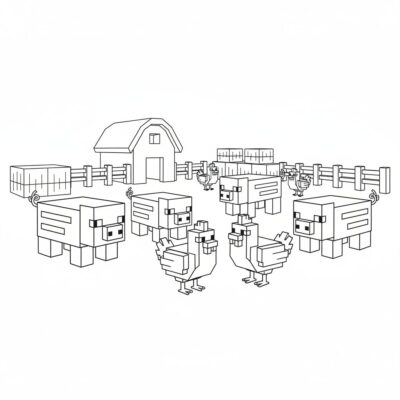 Minecraft – Zana ao an-trano: kisoa sy akoho