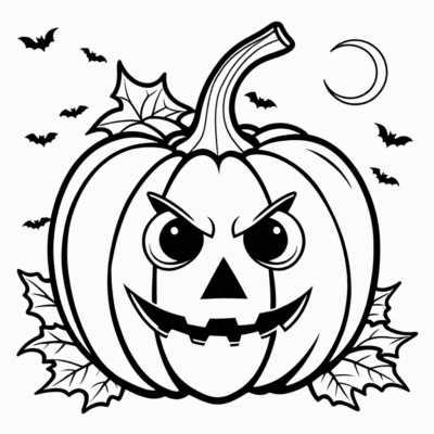 pumpkin halloween coloring