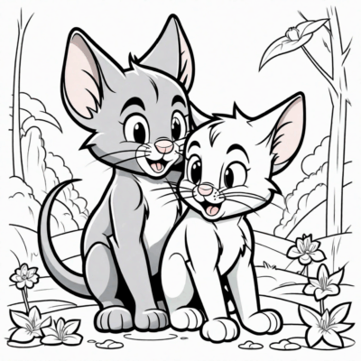 Coloring Book Tom sy Jerry