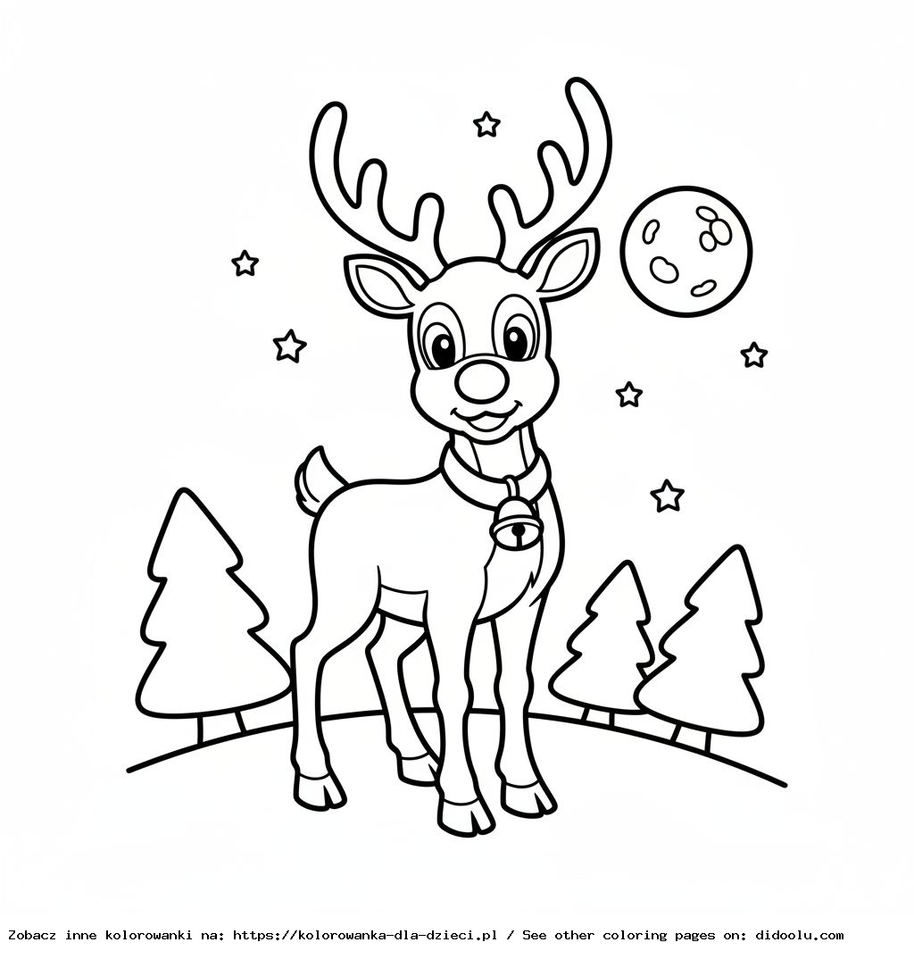 renifera rudolf kolorowanka
