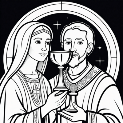 Sary fanam-boky miaraka amin’ny hostia sy ny kaonty eokaristika