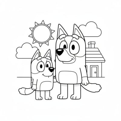 Sary hosodoko azo pirinty: Bingo sy Blue ho an’ny ankizy